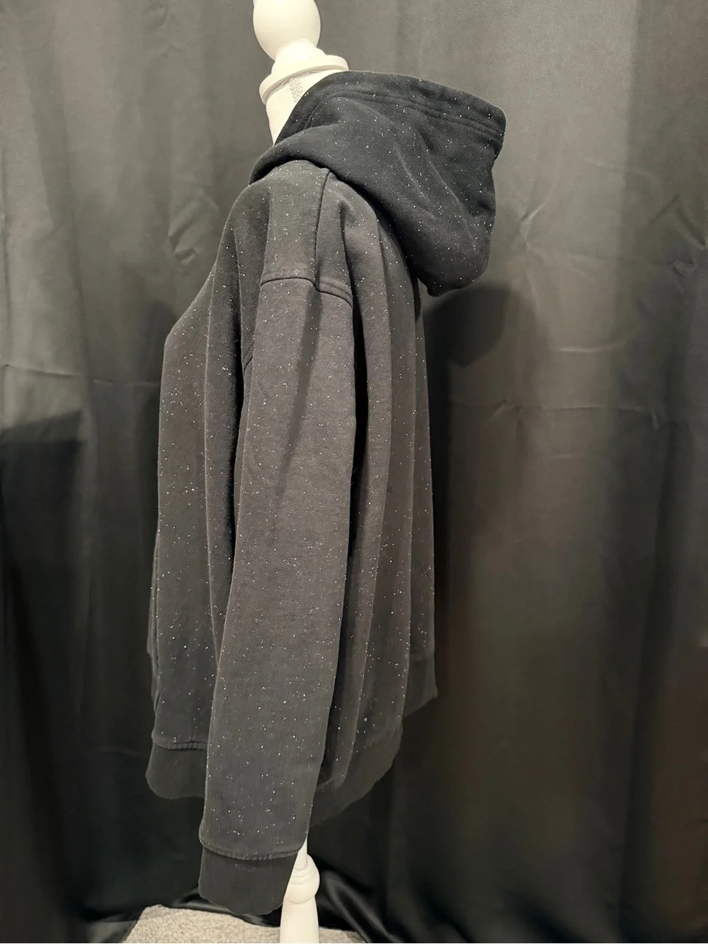 Caterpillar Black Speckled Crewneck Hoodie